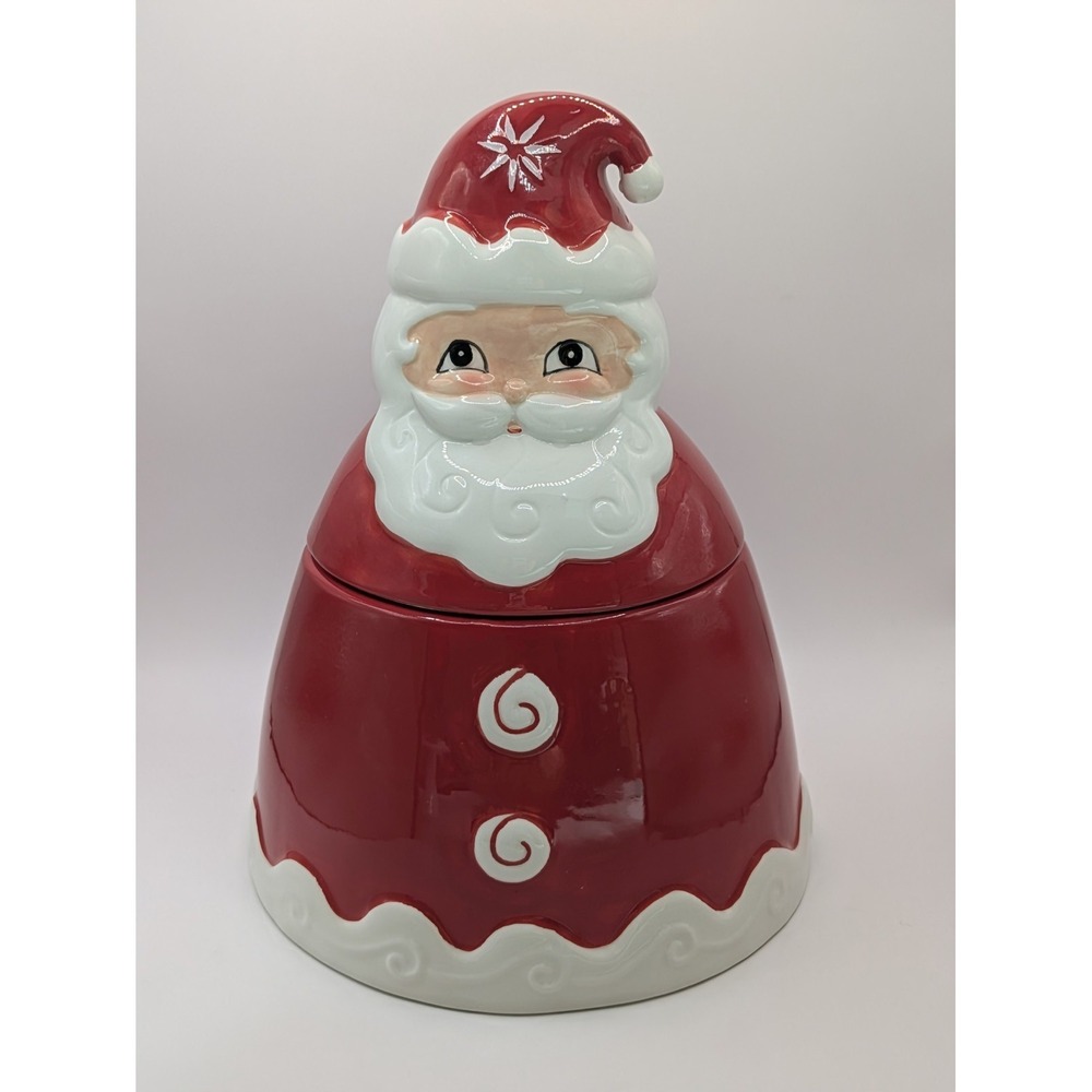 Johanna‎ Parker Carnival Cottage SANTA CLAUS Cookie Jar.